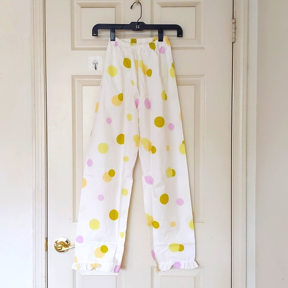 NWT. 100% Cotton Multicolor Polka Dots and Embroidery Pajama Set. - Picture 7 of 9